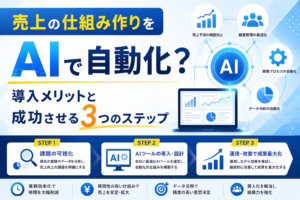 売上の仕組み作りをAIで自動化する？導入メリットと成功させる3つのステップ